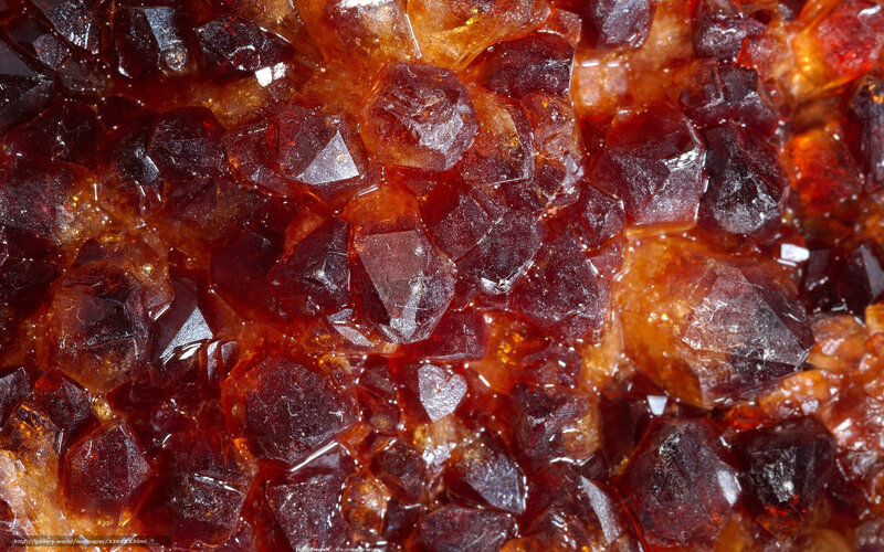 Red and Orange Crystals