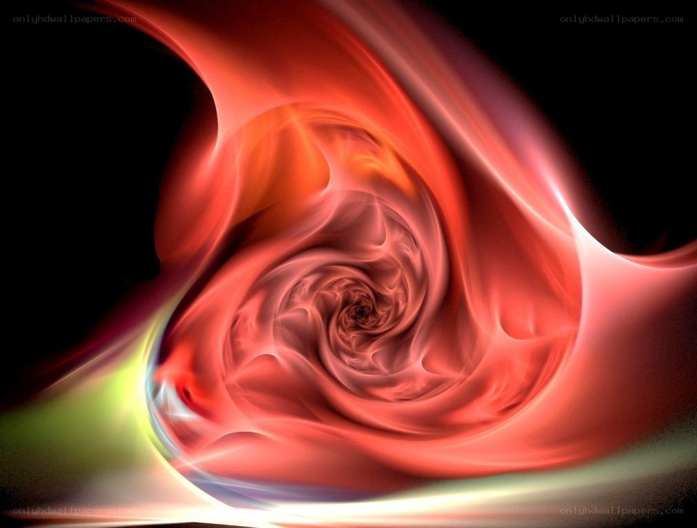 Red and orange fractal swirl