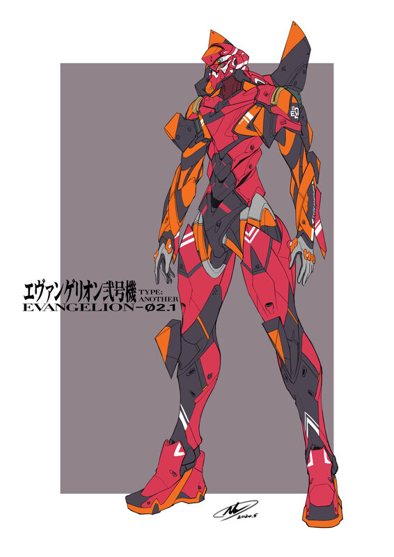 Red and Orange Mecha — Dramatic