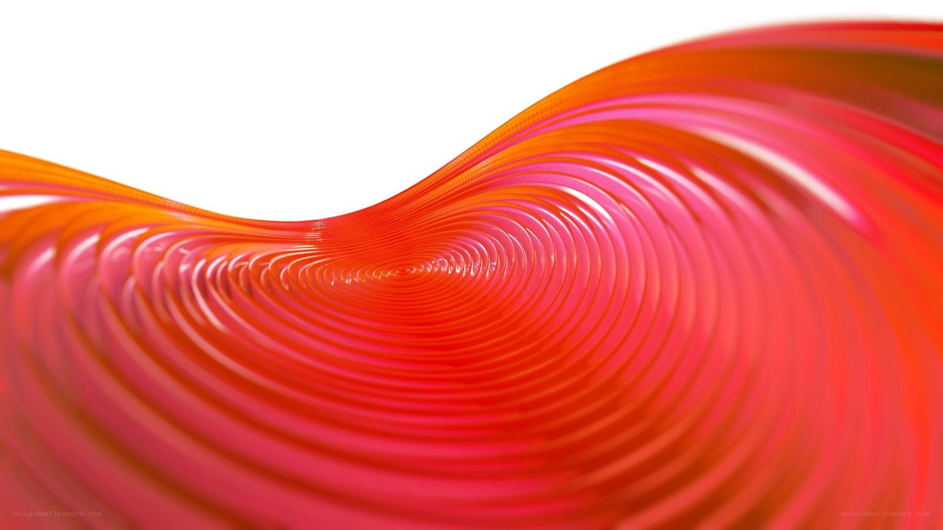 Red and orange spiral wave