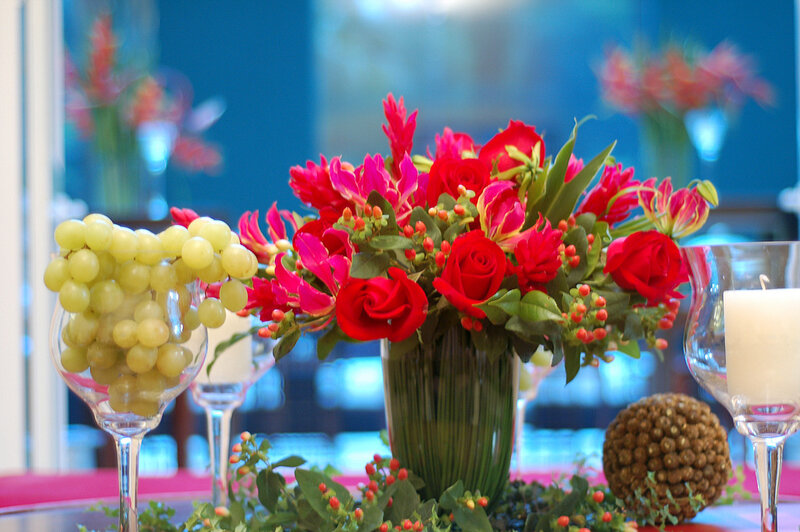 Red and Pink Flower Arrangement
