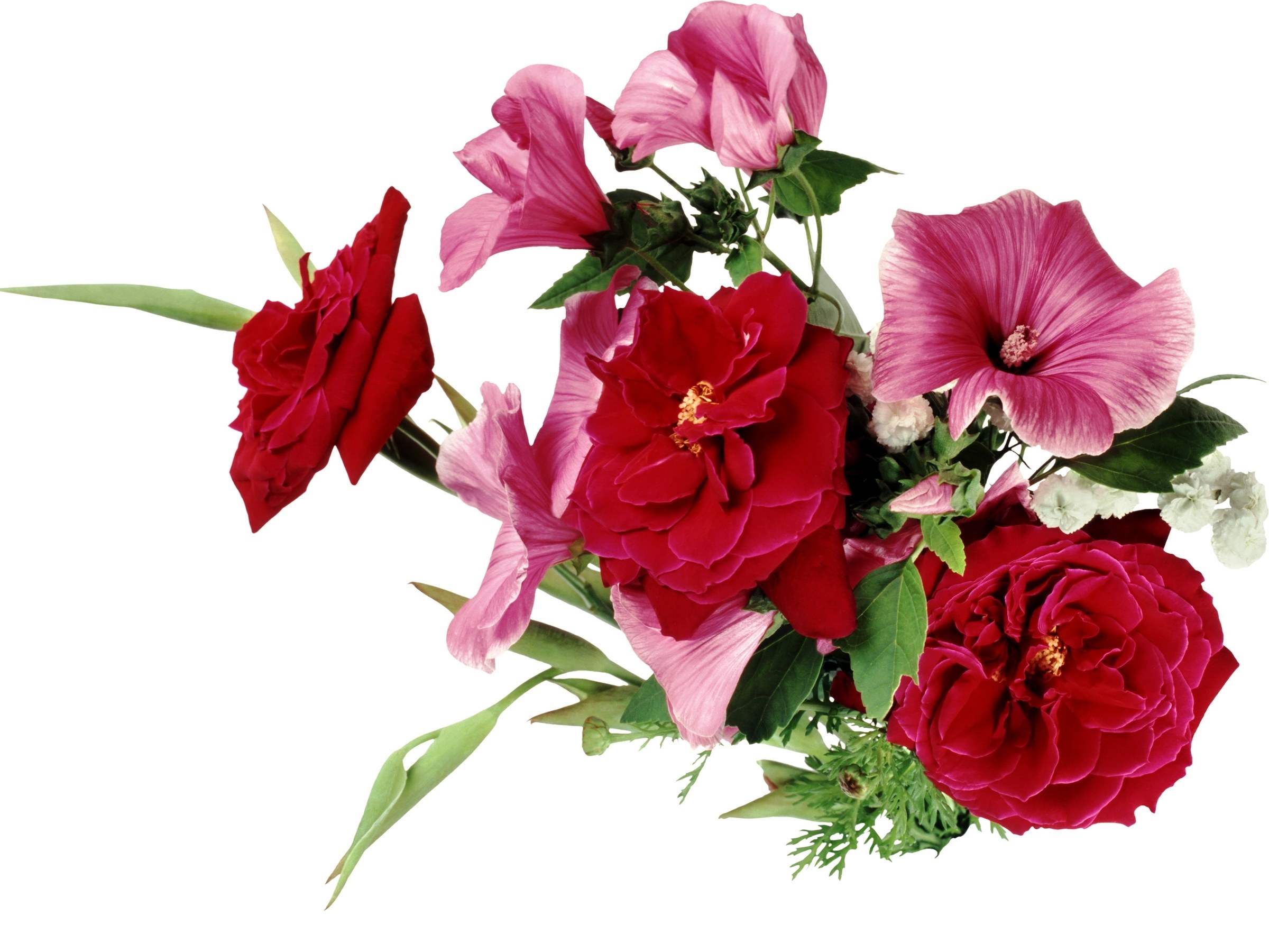 red and pink flower bouquet