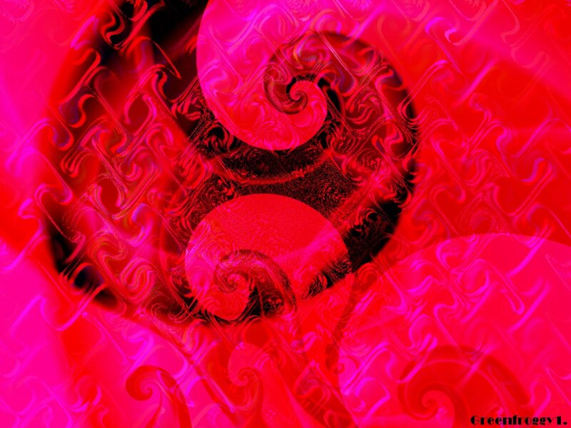 Red and Pink Fractal Patterns