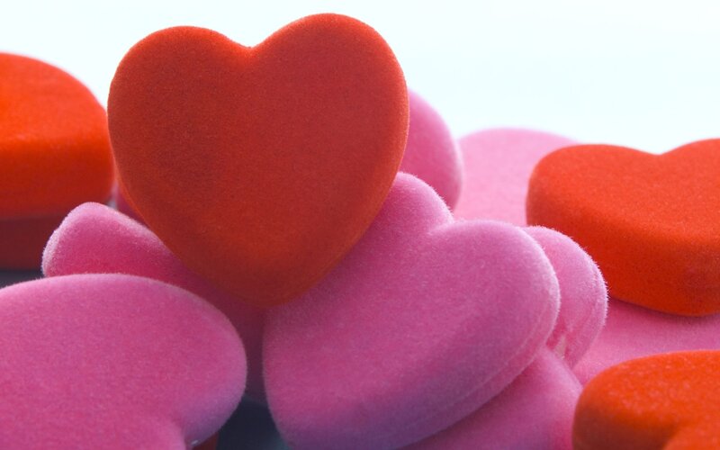 Red and Pink Heart Shapes — Calm