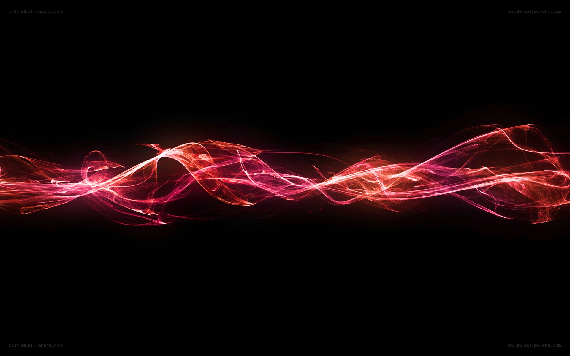 Red and pink light waves