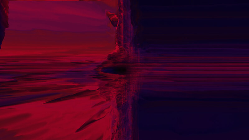 Red and Purple Abstract Scene