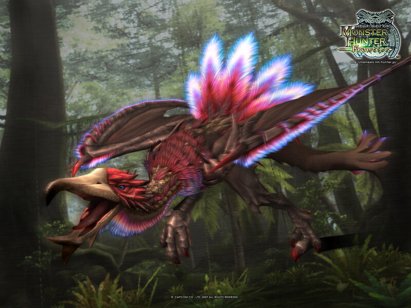 Red and Purple Bird-like Creature
