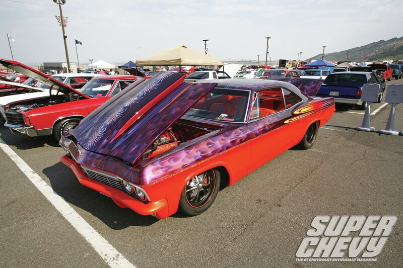 Red and Purple Custom Car