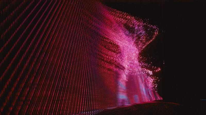 Red and Purple Light Display