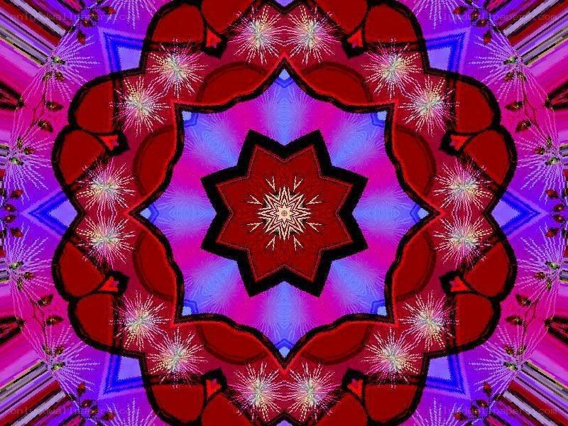 Red and purple mandala design