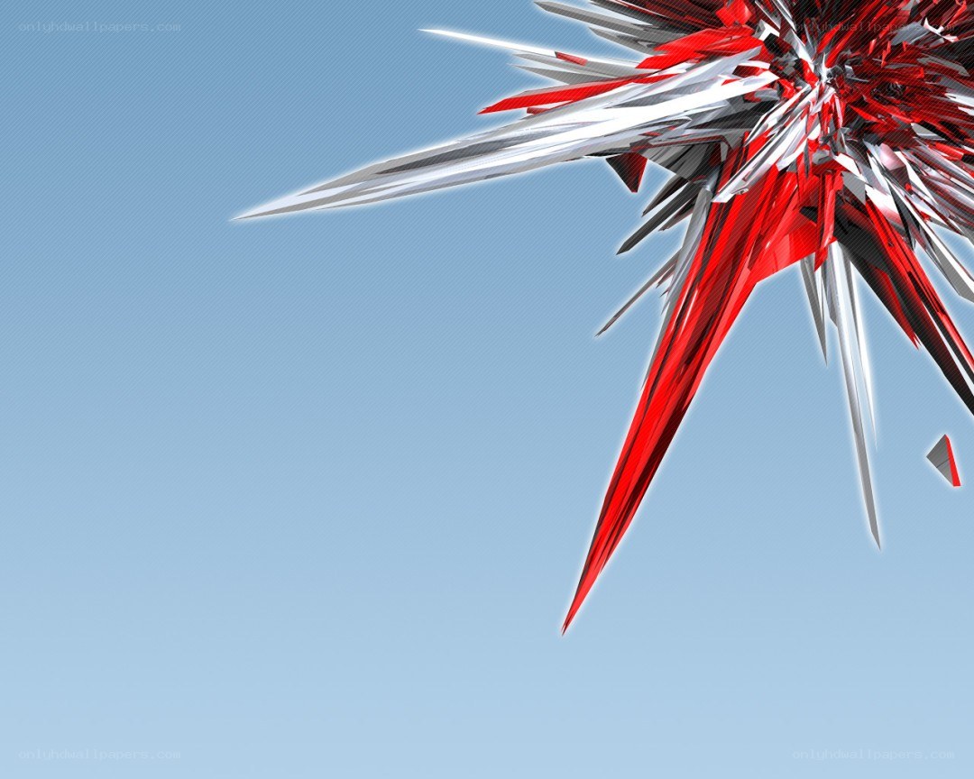 Red and silver abstract explosion