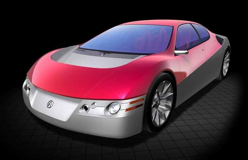 red and silver concept car