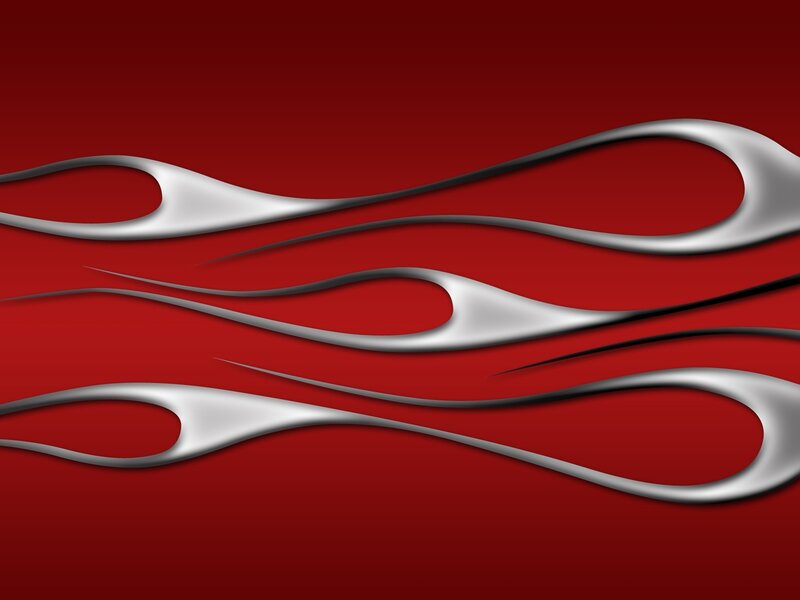 Red and silver flame design