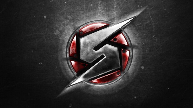 Red and Silver Logo — Black
