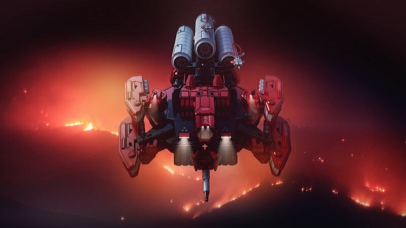 Red and Silver Mech