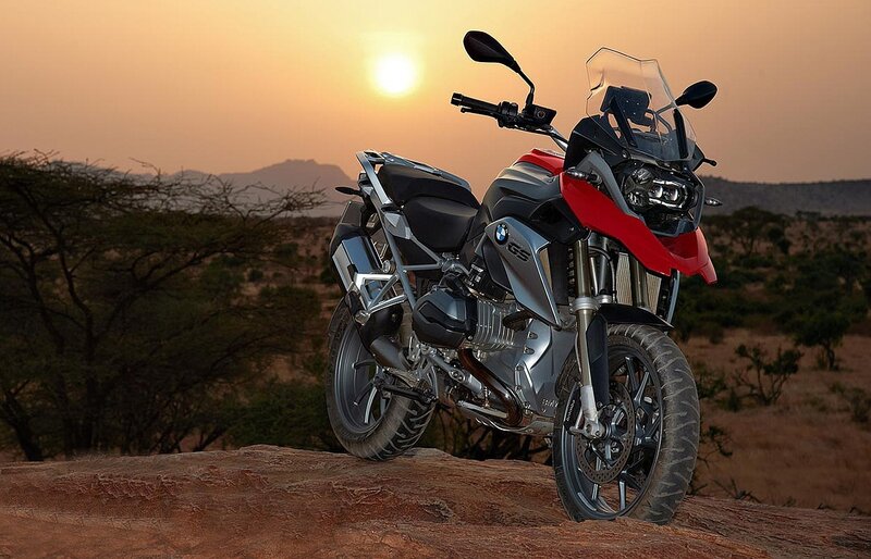 Red and Silver Motorcycle — Dramatic, Sunset, Photograph, Desert