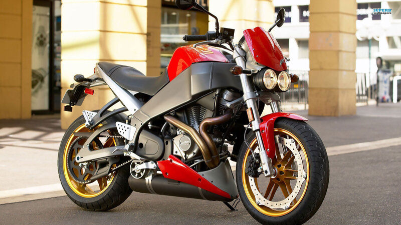 Red and Silver Motorcycle — Neutral, Afternoon, Photograph, Building