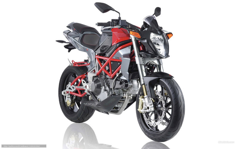 Red and Silver Motorcycle — Neutral, Photograph, Mirror