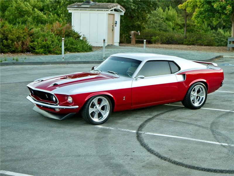 Red and Silver Muscle Car — Calm, Afternoon