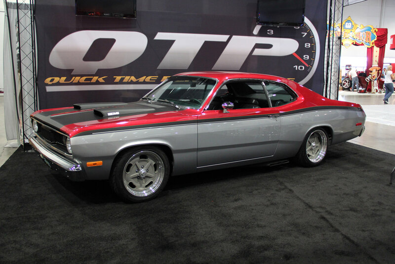 Red and Silver Muscle Car — Showroom