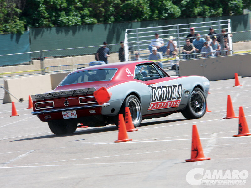 Red and Silver Muscle Car