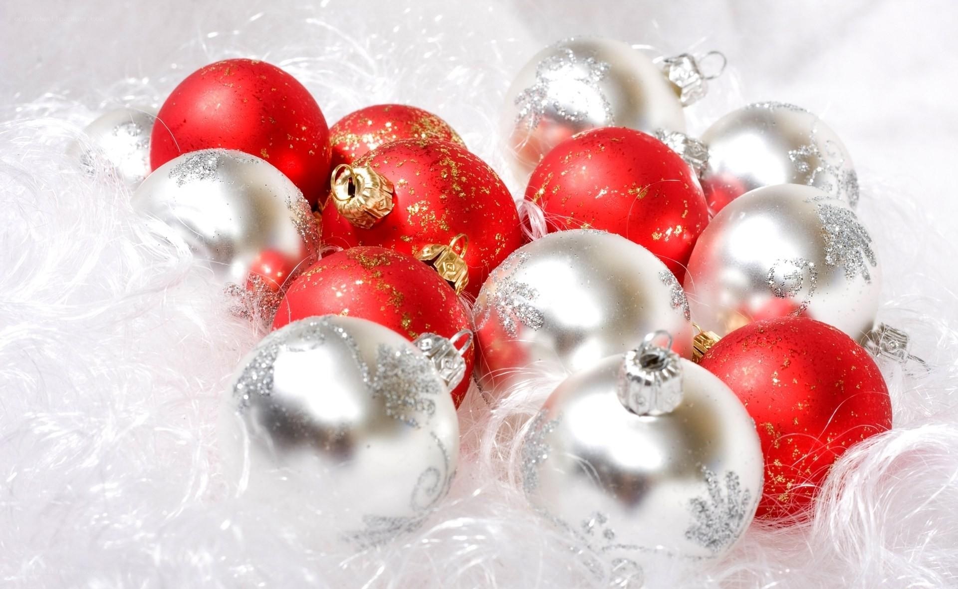 red and silver ornaments
