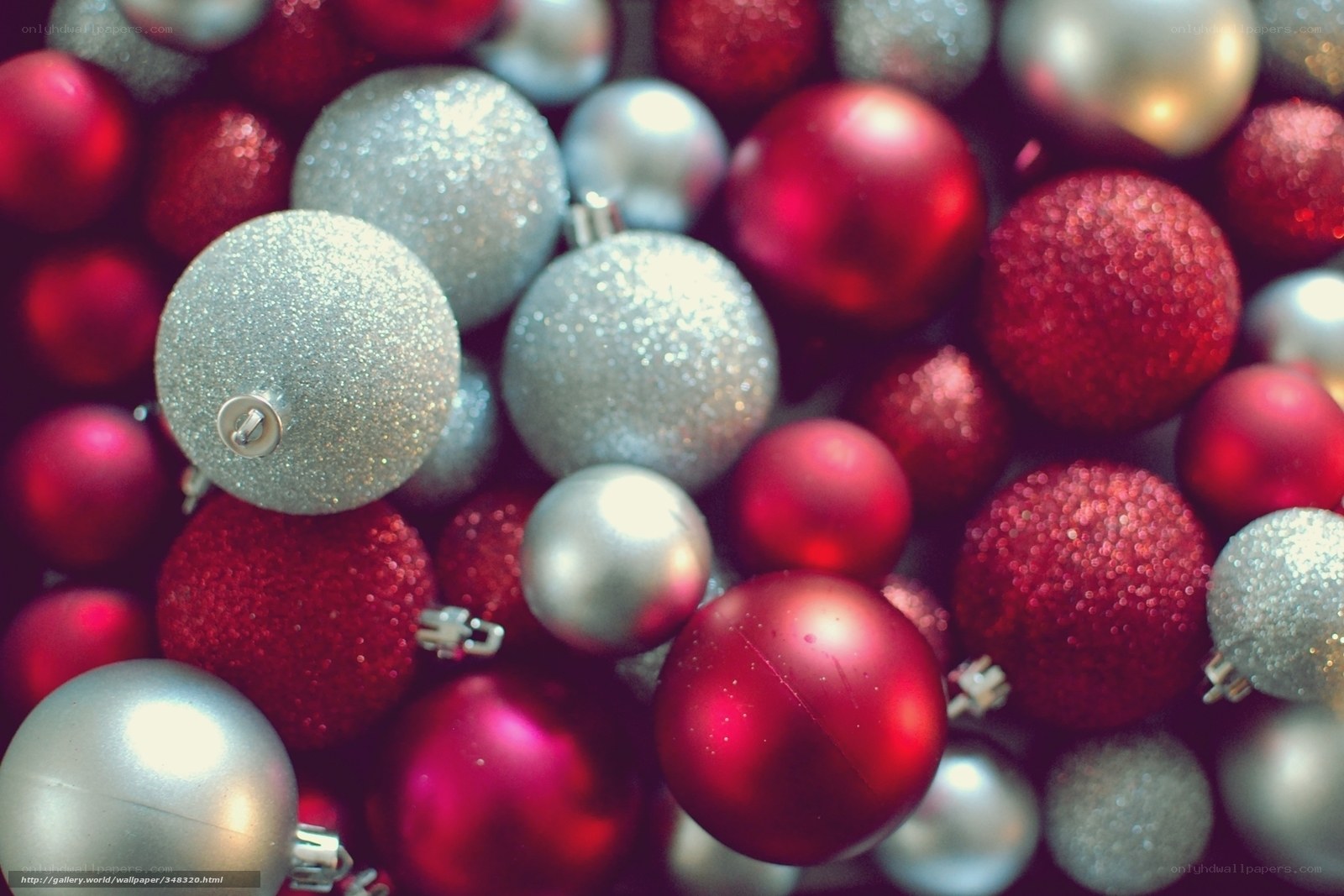 red and silver ornaments