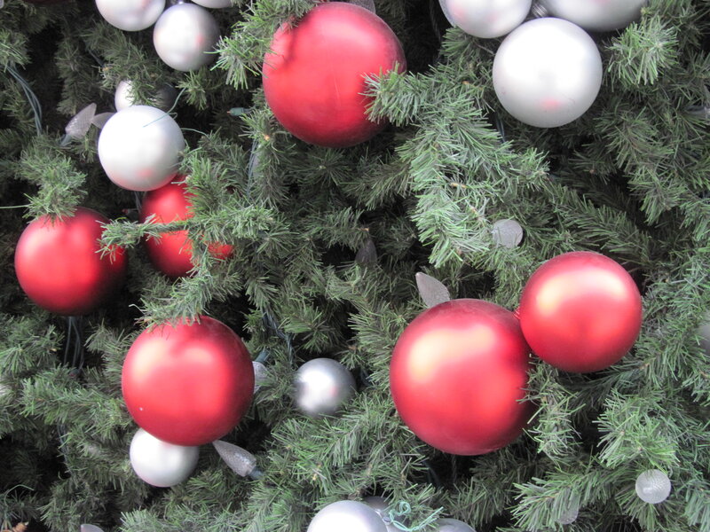 Red and Silver Ornaments — Green