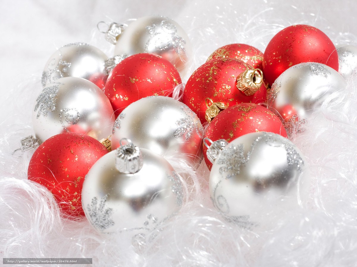 Red and silver ornaments