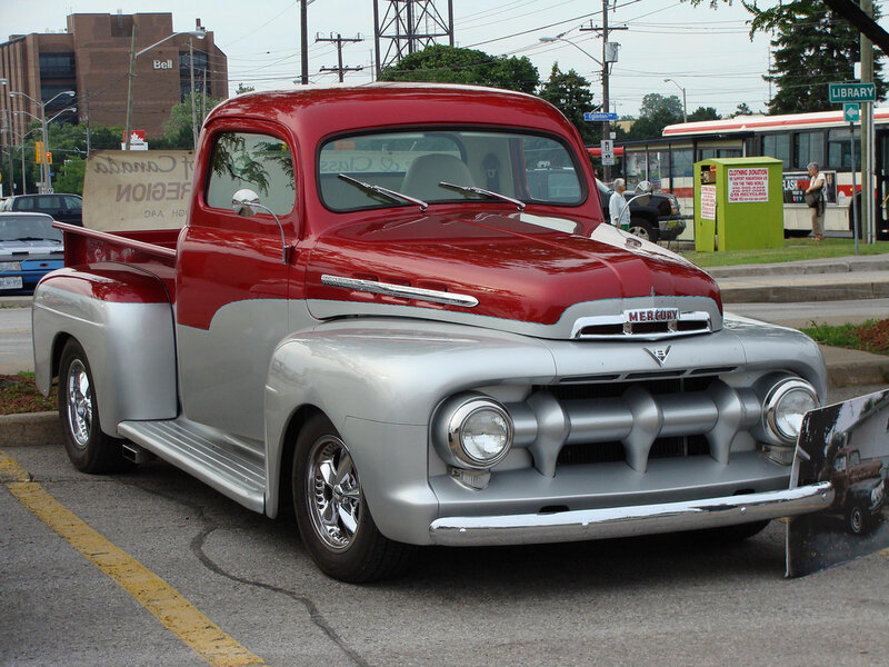 Red and Silver Pickup Truck