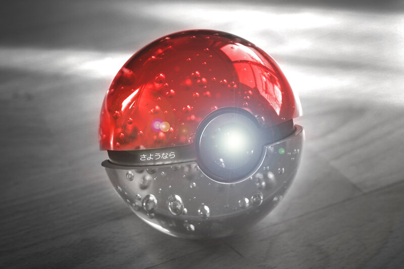 Red and Silver Pokeball — Dramatic