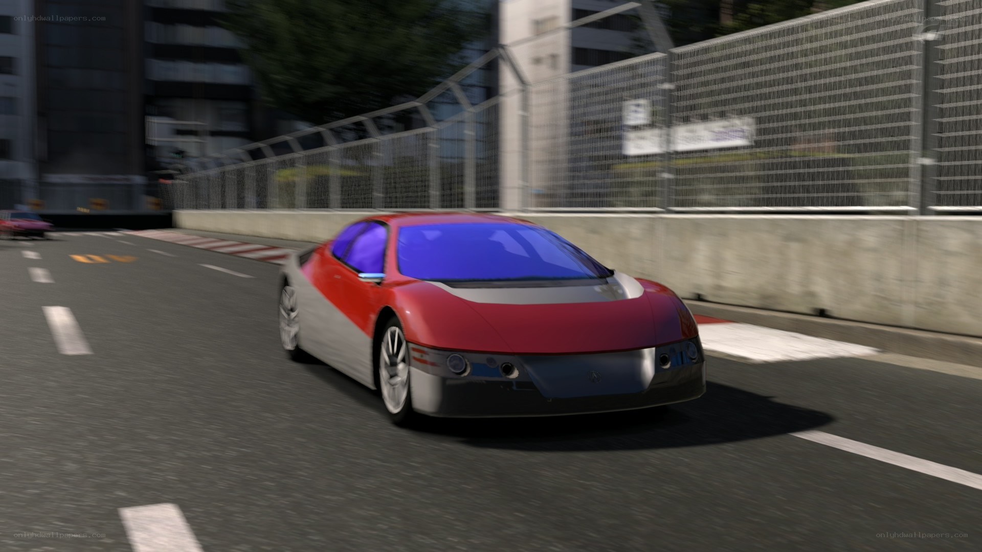 red and silver race car