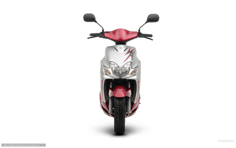 Red and Silver Scooter — Neutral, Photograph, Handlebars