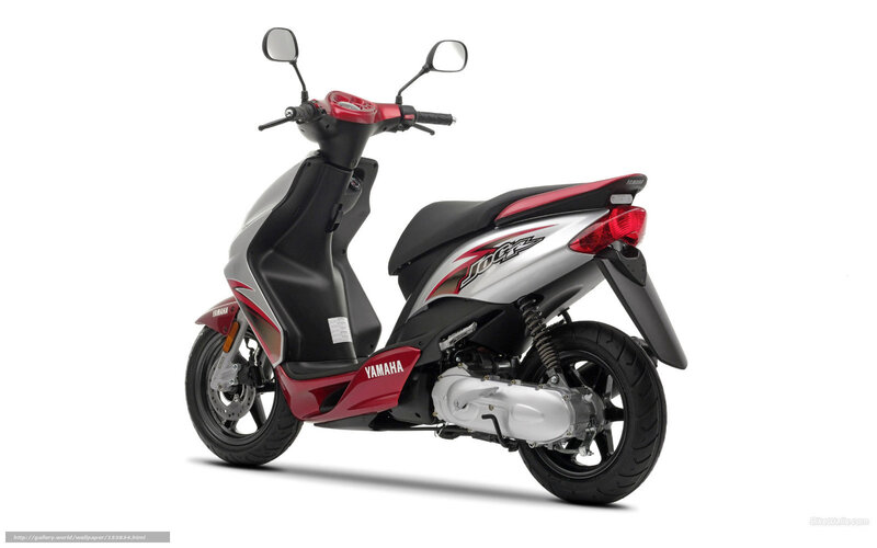 Red and Silver Scooter — Neutral, Photograph, Mirror