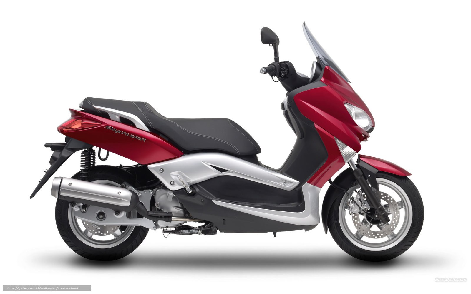 Red and silver scooter