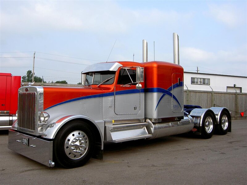 Red and Silver Semi-truck
