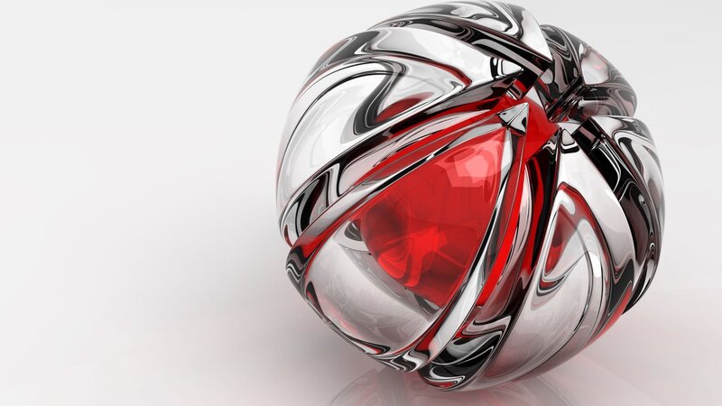Red and Silver Sphere