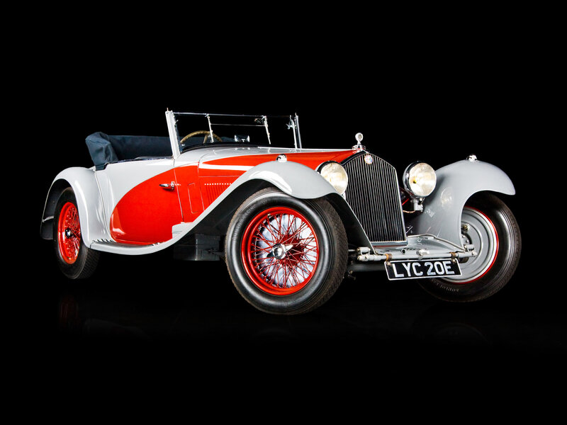 Red and Silver Vintage Car — Dramatic