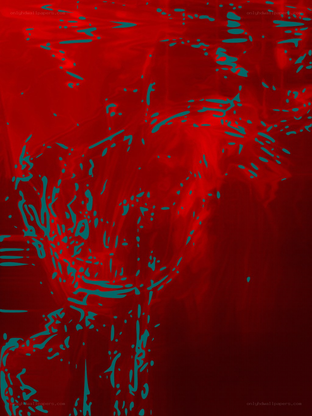 red and teal abstract pattern
