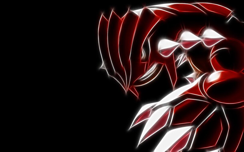 Red and white abstract creature