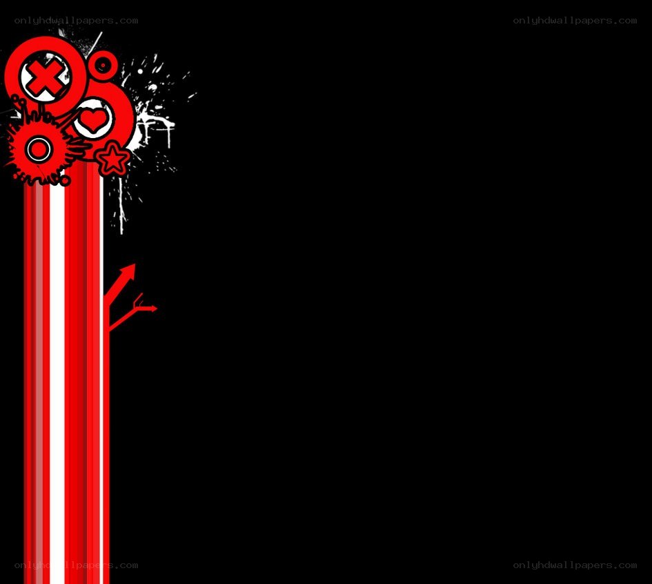 red and white abstract design