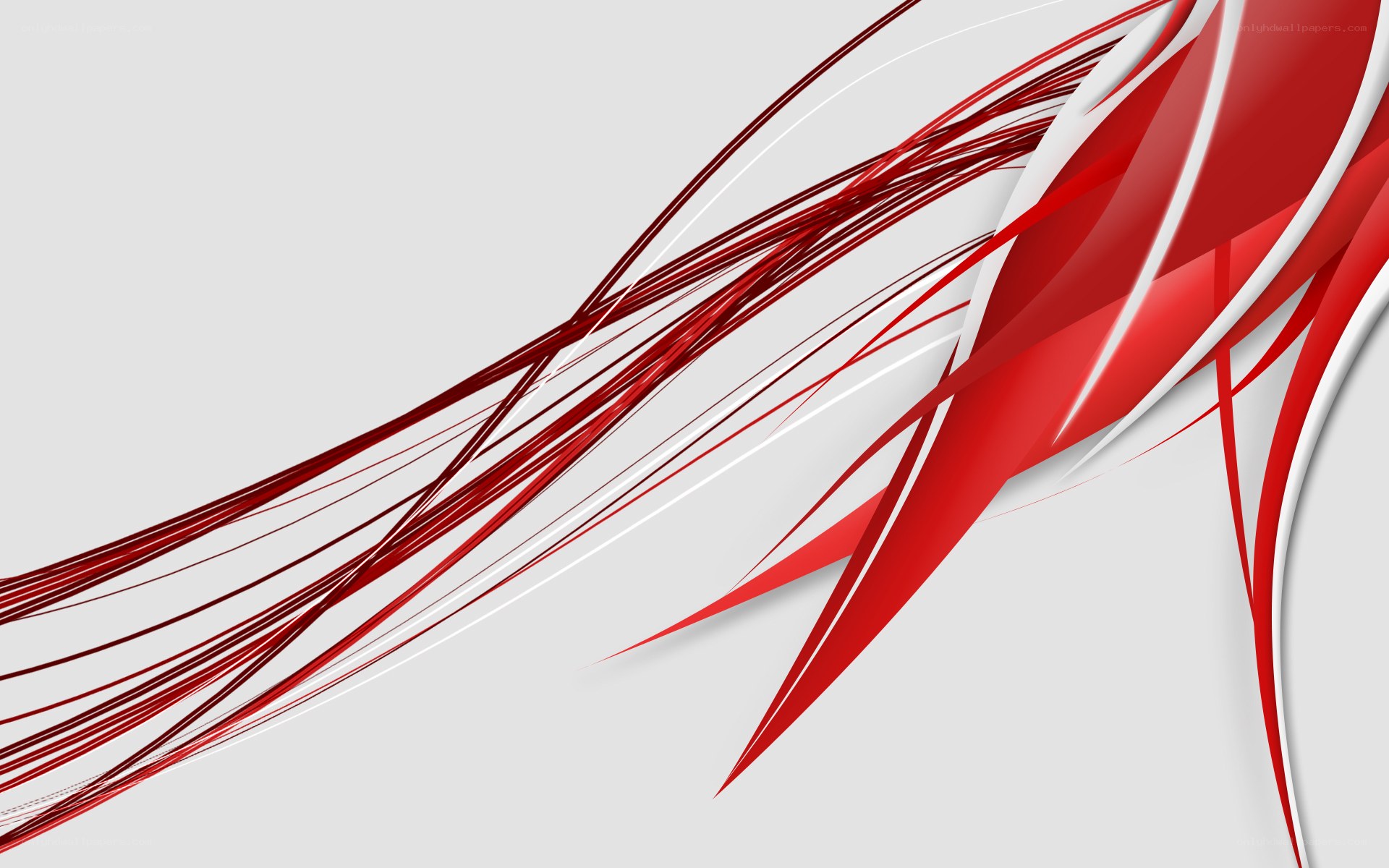 Red and white abstract design