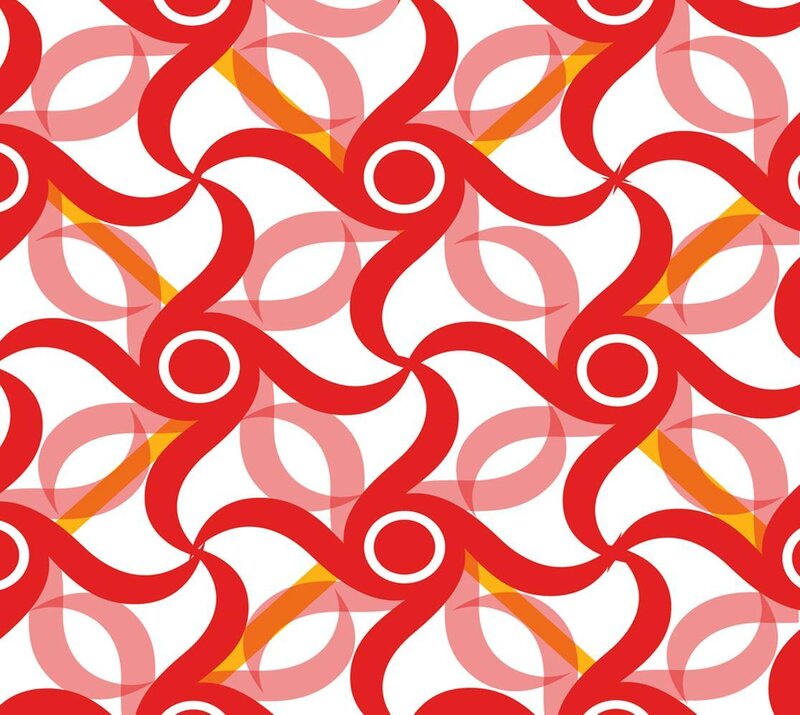 red and white abstract pattern
