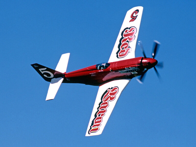 Red and White Aerobatic Plane — Dynamic
