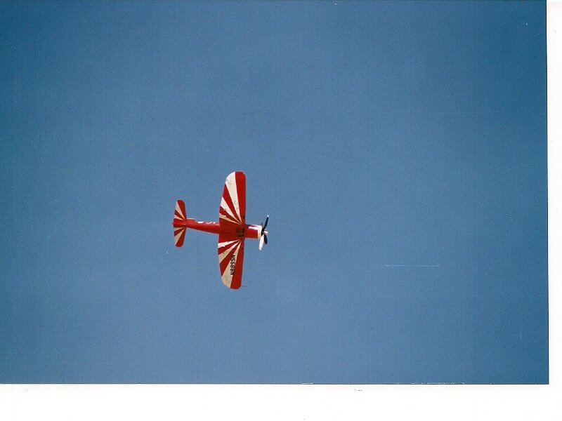 Red and White Airplane — Blue