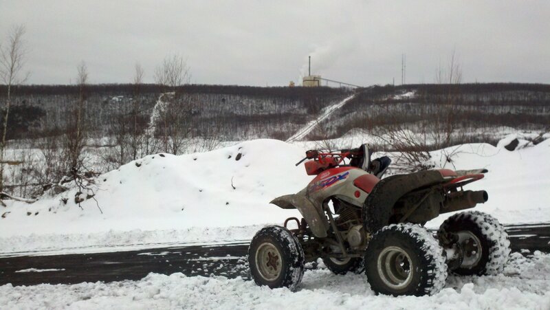 Red and White Atv — Cold