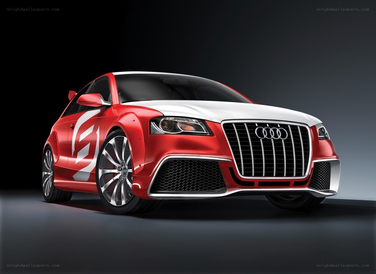 Red and white Audi concept car