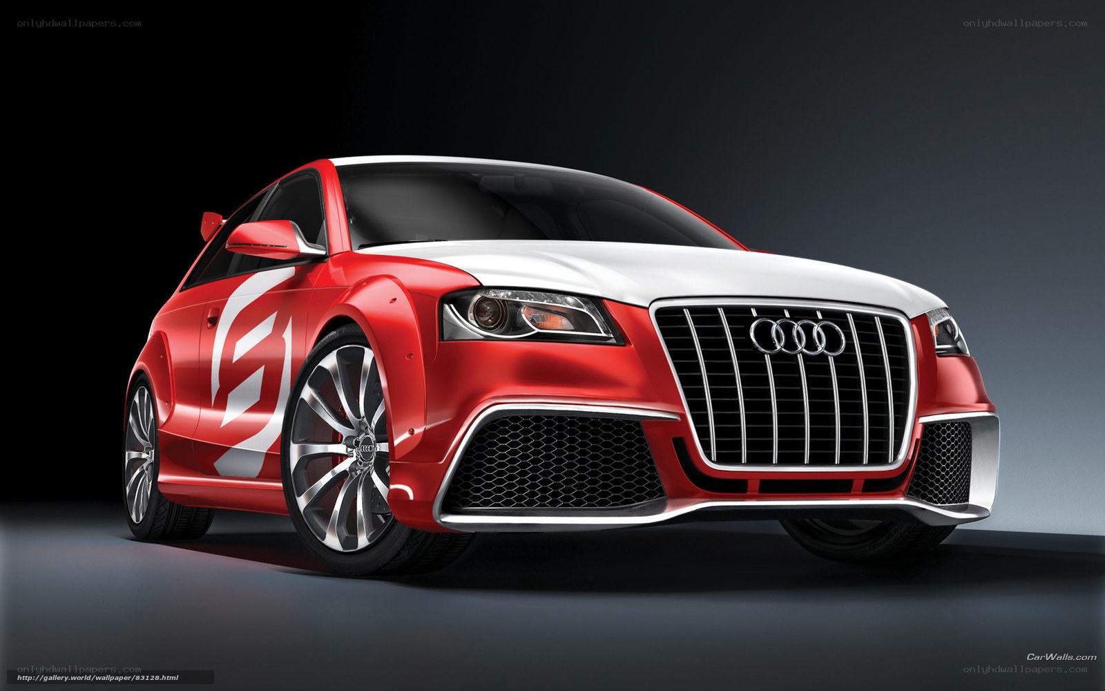 Red and white Audi concept car