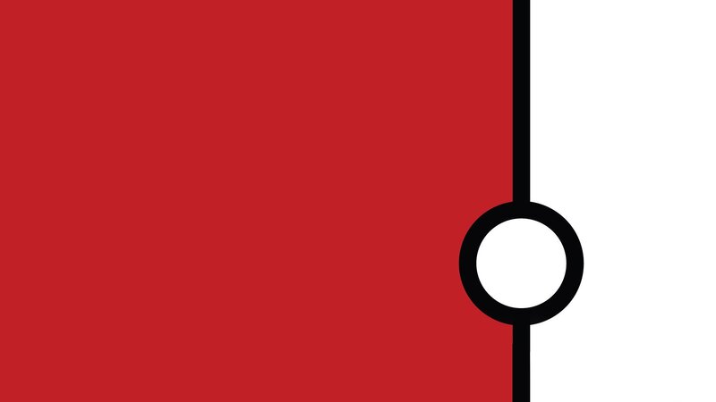 Red and White Ball — Minimalist