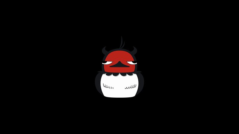 Red and White Bird — Black, Neutral